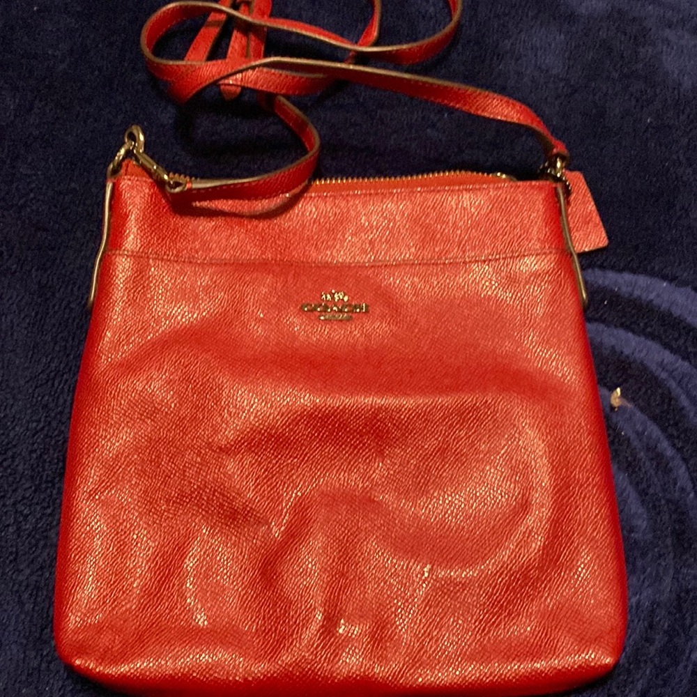 Coach red crossbody
